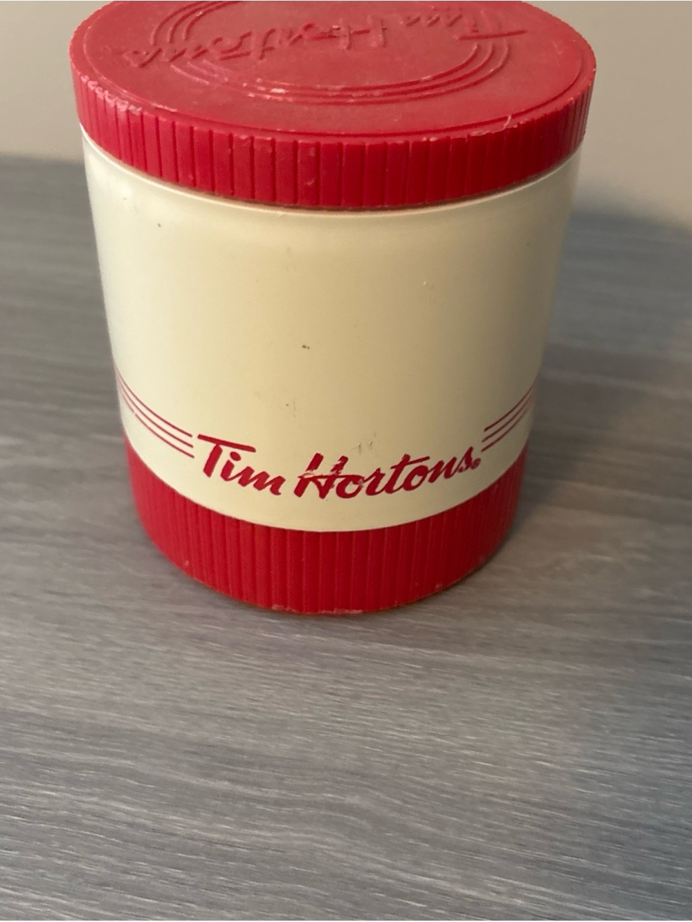 Tim Hortons Red and Cream Travel Container